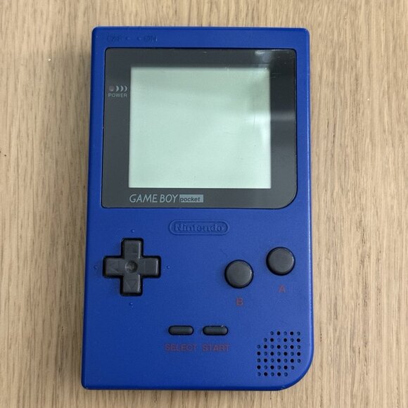 Nintendo Game Boy Pocket Original Shell Screen & Glass Lens Blue Working Tested - Picture 2 of 11